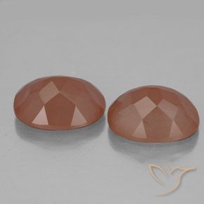 Gemme di Andesina Labradorite Arancio caldo naturale da 5.18 ct, Ovale, Trasparente/Traslucido