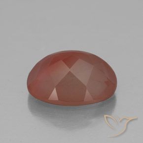 Andesina Labradorite Rosso arancione naturale da 3.57 ct, Ovale, Trasparente/Traslucido