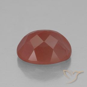 Andesina Labradorite Rosso medio naturale da 3.84 ct, Ovale, Trasparente/Traslucido