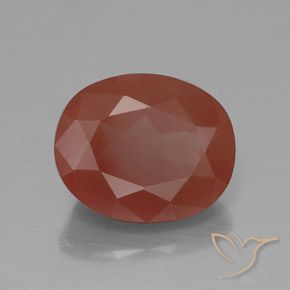 Andesina Labradorite Rosso arancione naturale da 3.83 ct, Ovale, Trasparente/Traslucido
