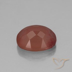 Andesina Labradorite Rosso arrossato naturale da 3.01 ct, Ovale, Trasparente/Traslucido
