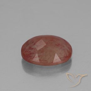 Andesina Labradorite Rosso arancione naturale da 2.63 ct, Ovale, Trasparente