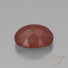 Andesina Labradorite Rosso arancione naturale da 2.92 ct, Ovale, Trasparente/Traslucido