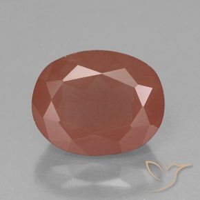 3.10ct Naturale Rosso arrossato Andesina Labradorite, Ovale, Trasparente/Traslucido