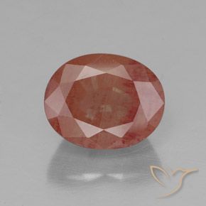 2.46ct Naturale Sangue rosso Andesina Labradorite, Ovale, Trasparente
