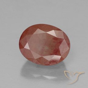 Andesina Labradorite Sangue rosso naturale da 2.46 ct, Ovale, Trasparente