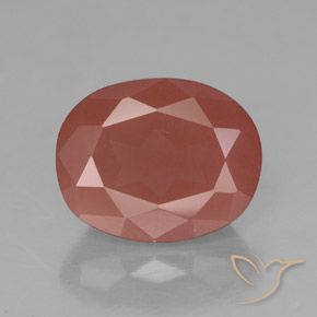 2.59ct Naturale Arancio rossastro pallido Andesina Labradorite, Ovale, Trasparente/Traslucido