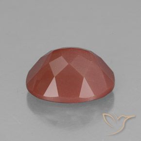 Andesina Labradorite Arancio rossastro pallido naturale da 2.59 ct, Ovale, Trasparente/Traslucido