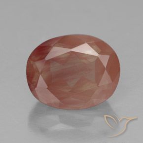 2.94ct Naturale Arancio rossastro pallido Andesina Labradorite, Ovale, Trasparente