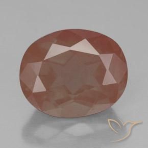3.55ct Naturale Arancio caldo Andesina Labradorite, Ovale, Trasparente