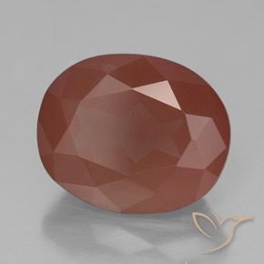 Andesina Labradorite Arancio rossastro pallido naturale da 3.99 ct, Ovale, Trasparente/Traslucido