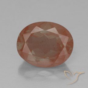 2.62ct Naturale Arancio caldo Andesina Labradorite, Ovale, Trasparente/Traslucido