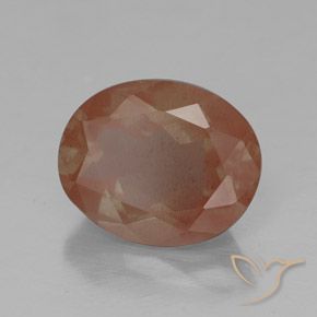 Andesina Labradorite Arancio caldo naturale da 2.62 ct, Ovale, Trasparente/Traslucido
