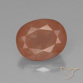 3.64ct Naturale Arancio caldo Andesina Labradorite, Ovale, Traslucido