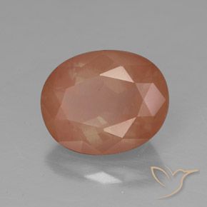 Andesina Labradorite Arancio caldo naturale da 3.64 ct, Ovale, Traslucido