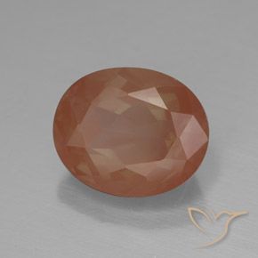 Andesina Labradorite Arancio Medio naturale da 3.78 ct, Ovale, Trasparente/Traslucido