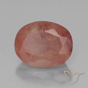 Andesina Labradorite Rosso medio naturale da 3.04 ct, Ovale, Trasparente/Traslucido