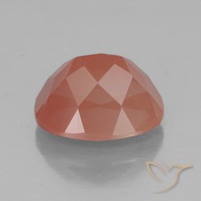 Andesina Labradorite Arancio rossastro pallido naturale da 3.00 ct, Ovale, Trasparente/Traslucido