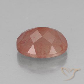 Andesina Labradorite Arancio rossastro pallido naturale da 2.06 ct, Ovale, Trasparente/Traslucido