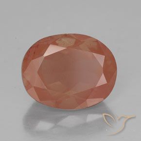 Andesina Labradorite Rosso medio naturale da 2.82 ct, Ovale, Trasparente/Traslucido