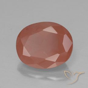Andesina Labradorite Rosso medio naturale da 3.55 ct, Ovale, Traslucido