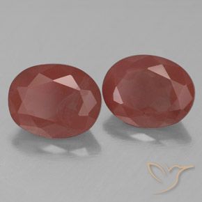 Gemme di Andesina Labradorite Rosso scuro naturale da 4.98 ct, Ovale, Trasparente