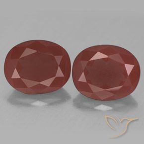 6.75ctw Naturale Rosso scuro Andesina Labradorite, Ovale, Trasparente/Traslucido