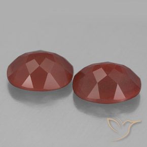 Gemme di Andesina Labradorite Rosso scuro naturale da 6.75 ct, Ovale, Trasparente/Traslucido