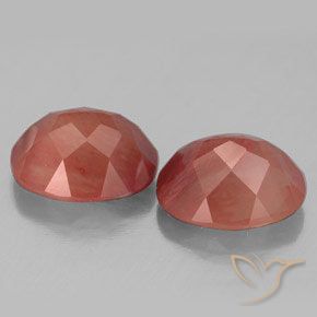 Gemme di Andesina Labradorite Rosso medio naturale da 6.97 ct, Ovale, Trasparente