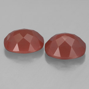 Andesina labradorite naturale rosso da 5,49 ct, taglio ovale, trasparente