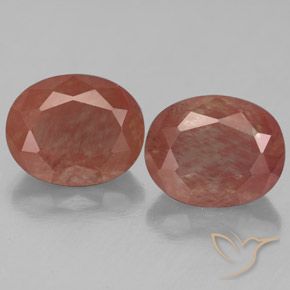 5.64ctw Naturale Sangue rosso Andesina Labradorite, Ovale, Trasparente/Traslucido