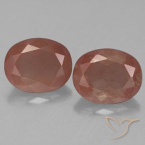5.11ctw Naturale Arancio rossastro pallido Andesina Labradorite, Ovale, Trasparente