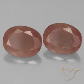 Gemme di Andesina Labradorite Arancio rossastro pallido naturale da 5.11 ct, Ovale, Trasparente