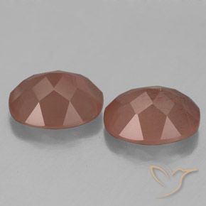 Gemme di Andesina Labradorite Arancio rossastro pallido naturale da 5.11 ct, Ovale, Trasparente