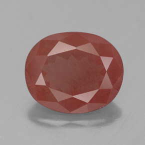 Andesina labradorite naturale rosso da 4,44 ct, trasparente, trasparente/traslucido