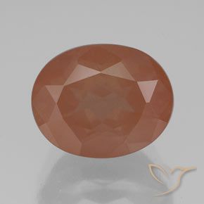 3.06ct Naturale Arancio Medio Andesina Labradorite, Ovale, Trasparente/Traslucido