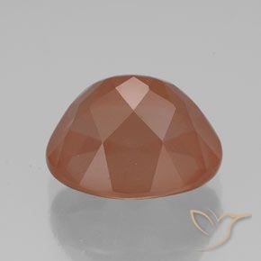 Andesina Labradorite Arancio Medio naturale da 3.06 ct, Ovale, Trasparente/Traslucido