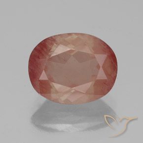 2.63ct Naturale Sangue rosso Andesina Labradorite, Ovale, Trasparente/Traslucido