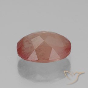 Andesina Labradorite Sangue rosso naturale da 2.63 ct, Ovale, Trasparente/Traslucido
