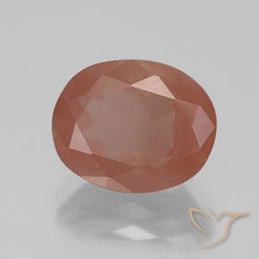 Andesina Labradorite Rosso medio naturale da 2.69 ct, Ovale, Trasparente