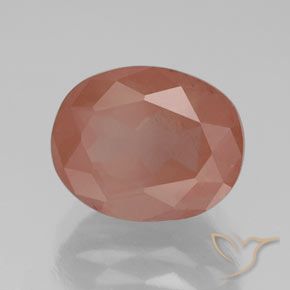Andesina Labradorite Rosso medio naturale da 3.20 ct, Ovale, Trasparente/Traslucido