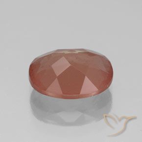 Andesina Labradorite Arancio rossastro pallido naturale da 2.44 ct, Ovale, Trasparente/Traslucido