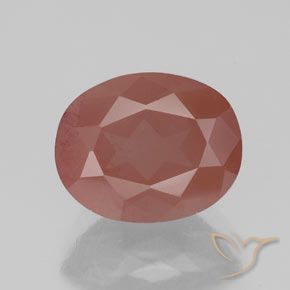 2.53ct Naturale Rosso medio Andesina Labradorite, Ovale, Trasparente/Traslucido