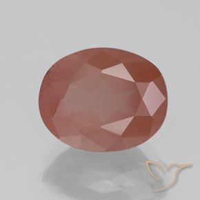 Andesina Labradorite Rosso medio naturale da 2.53 ct, Ovale, Trasparente/Traslucido