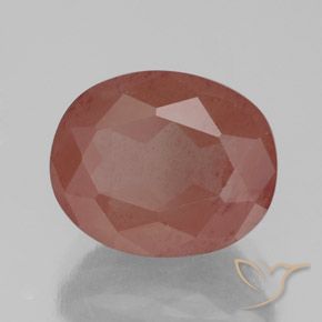 Andesina Labradorite Rosso medio naturale da 3.87 ct, Ovale, Trasparente/Traslucido
