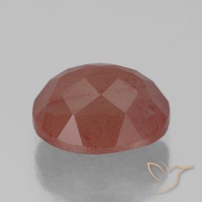 Andesina Labradorite Rosso medio naturale da 3.87 ct, Ovale, Trasparente/Traslucido
