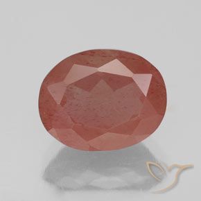 2.70ct Naturale Rosso arrossato Andesina Labradorite, Ovale, Trasparente/Traslucido