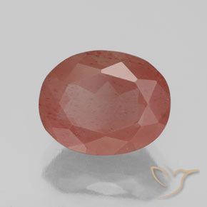 Andesina Labradorite Rosso arrossato naturale da 2.70 ct, Ovale, Trasparente/Traslucido