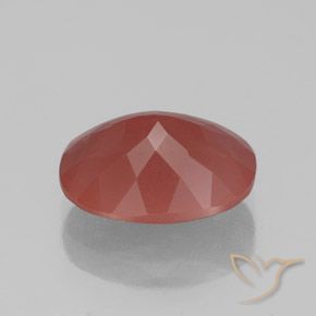 Andesina Labradorite Rosso arrossato naturale da 2.37 ct, Ovale, Trasparente/Traslucido