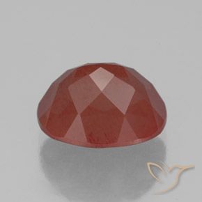 Andesina Labradorite Rosso scuro naturale da 2.91 ct, Ovale, Trasparente/Traslucido
